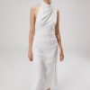 MISHA Wedding | Robbia Satin Midi Dress