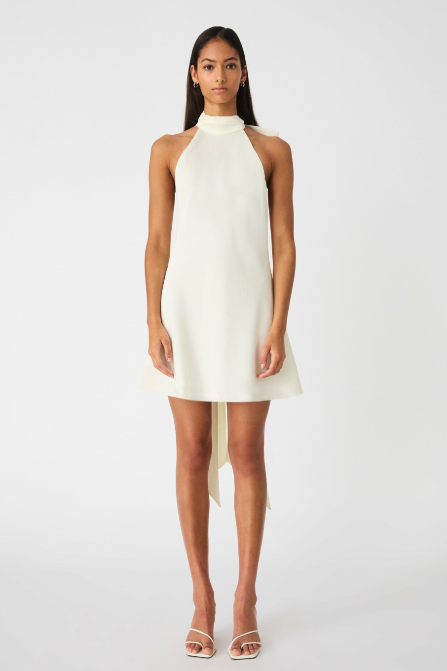 MISHA Wedding | Rue Bow Halter Mini Dress