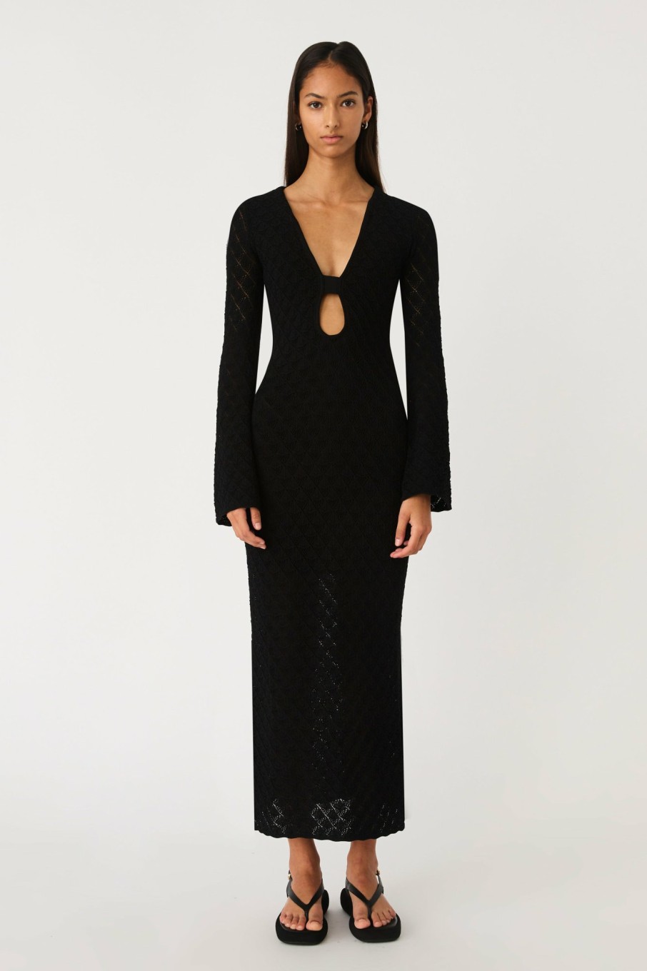 MISHA Swim Cover Ups | Winona Pointelle Midi Dress